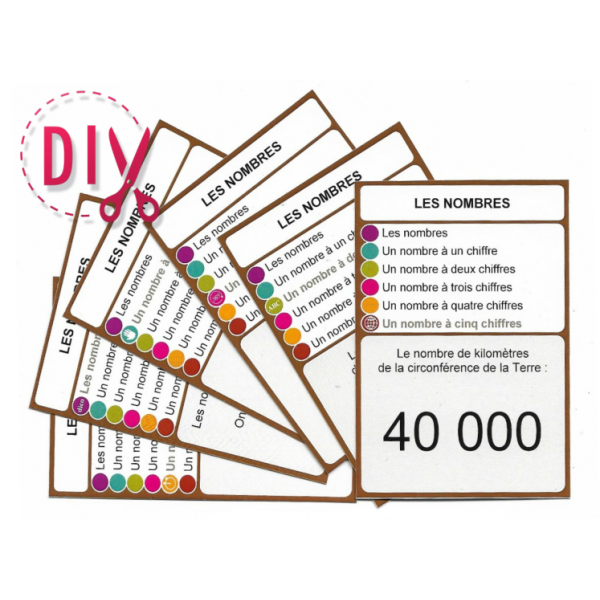 Les nombres - DIY - SoCartes est un jeu de société pour les enfants