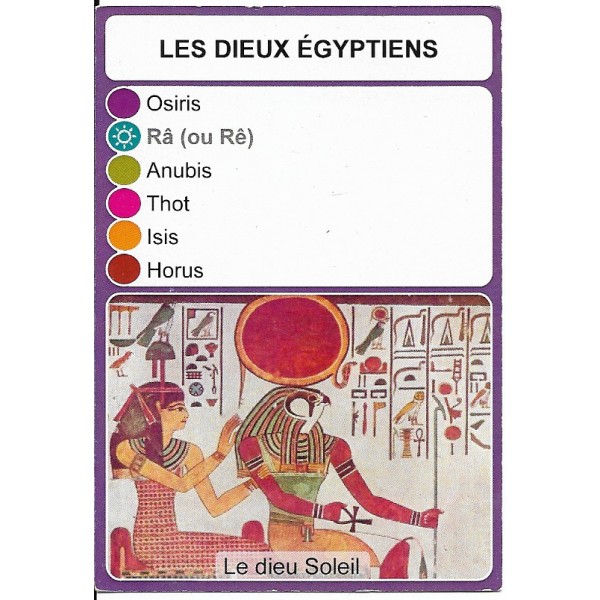 Les dieux égyptiens - Râ, aussi appelé Rê, est le dieu Soleil.