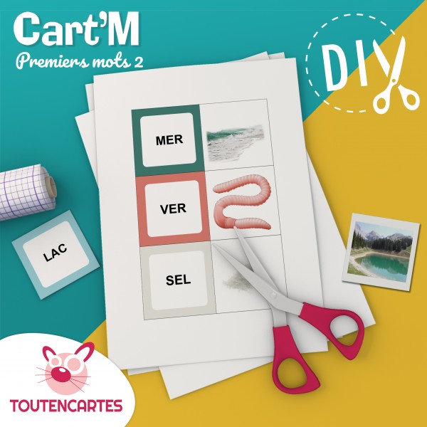 Cart'M Premiers mots 1-DIY - SoCartes est un jeu de société pour les enfants