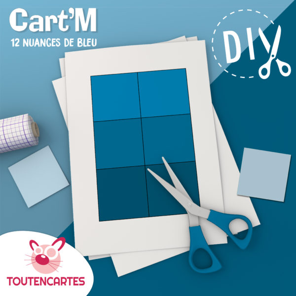 Cart'M Douze nuances de bleu- DIY - SoCartes est un jeu de société pour les enfants